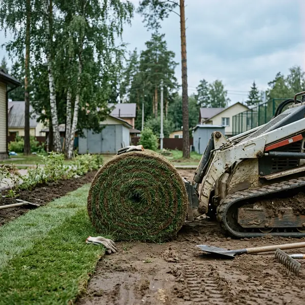 Рулоны газона к доставке